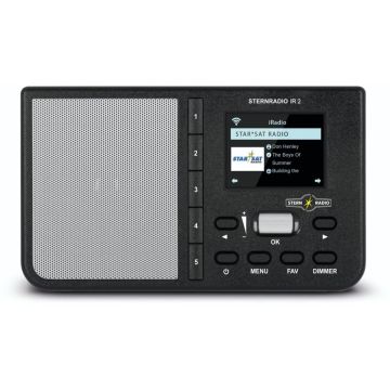 Technisat Sternradio IR 2 Radio, DAB+/FM/Interneta radio, AC, melns