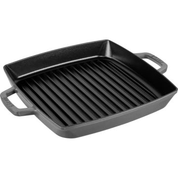 Staub Kvadrātveida Grila Panna, 28cm, indukcijai, grafīta pelēks