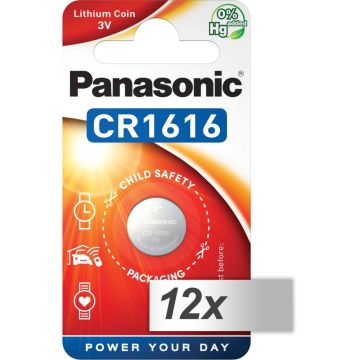 12x1 Panasonic CR 1616 Lithium Power