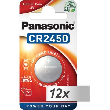 12x1 Panasonic CR 2450 Lithium Power