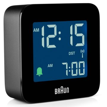 Braun BC 08 B-DCF melns modinātājpulkstenis ar radio