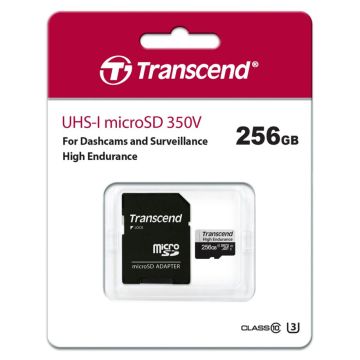 Transcend microSDXC 350V 256GB 10. klase UHS-I U1