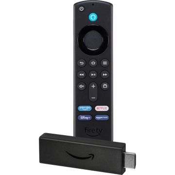 Amazon Fire TV Stick (2021) Straumēšanas ierīce, 1080p izšķirtspēja, Wi-Fi, Alexa tālvadības pults