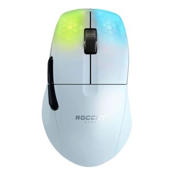 Roccat Kone Pro Air Bezvadu Gaming pele, Balta, DPI: 16,000