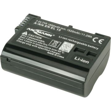 Ansmann A-Nik EN-EL15 Akumulators, 7,4V, 1900mAh (Nikon fotoaparātiem)