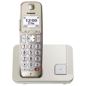 Panasonic KX-TGE250GN DECT Bezvadu Tālrunis ar 1 Klausuli, Šampanieša Krāsas