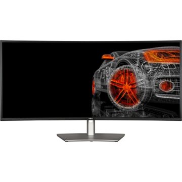 Dell U4021QW Grafiskais monitors, 39.7 collas, WUHD 5120x2160 izšķirtspēja, 60Hz, IPS panelis, izliekts ekrāns, balts