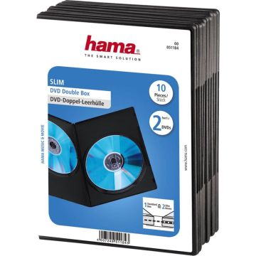 Hama plānās DVD kastītes 10 gab., melns 51184