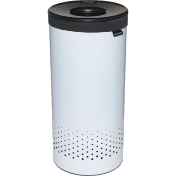 Brabantia 35L veļas konteineris, tumši pelēks/balts
