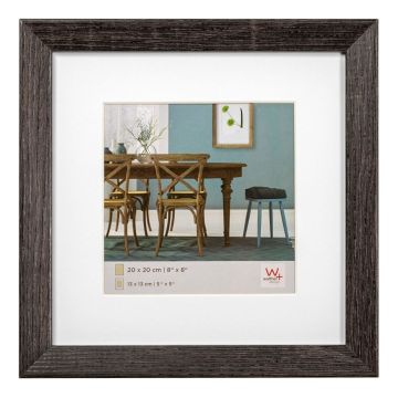 Walther Fiorito Koka foto rāmis ar paspartū, 20x20 cm, tumši pelēks, EF220D
