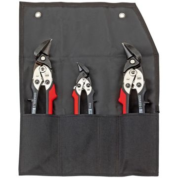 Bessey Set of shape and straight cutting snips in bag DSET29-15