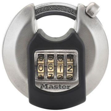 Master Lock disku kombinētā slēdzene nerūsējošā tērauda M40EURDNUM