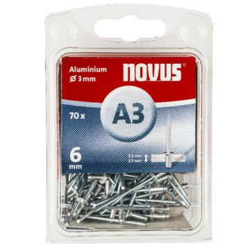 NOVUS kniedes A3 X 6 ALU 70 gab.