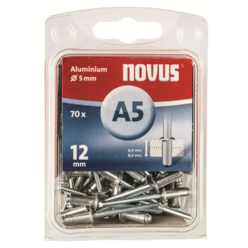 NOVUS kniedes A 5 X 12 ALU 70 gab.