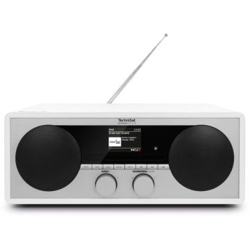 Technisat DigitRadio 451 CD IR Radio, DAB+/FM/CD/Interneta radio, AC, balts