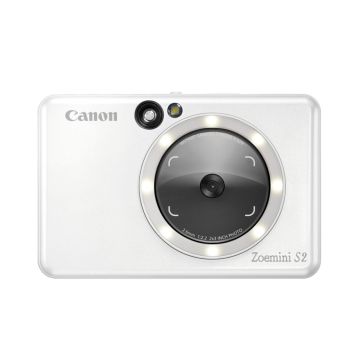 Canon Zoemini S2 Momentfoto Digitālā Kamera un Printeris, 8MP, 2" Ekrāns, Full HD Video, Pērļu Balta