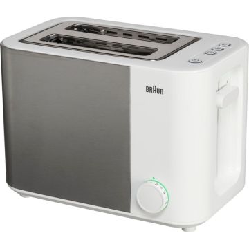 Braun HT 5010 WH tosteris – 1000W, 2 spraugas, automātiska izslēgšana, balts