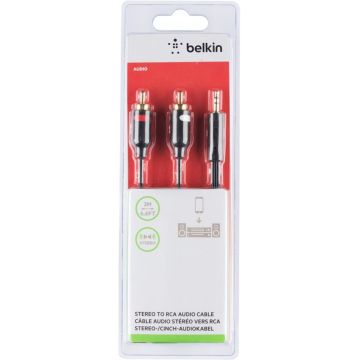 Belkin Stereo uz RCA kabelis 2m Y-Audio melns