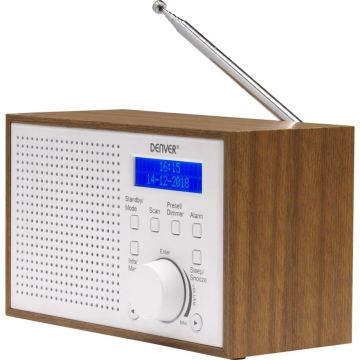 Denver DAB-46 Radio, DAB+/FM, baterijas/AC, balts