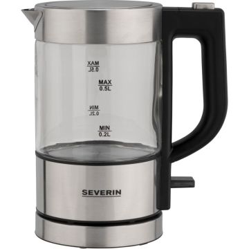 Severin WK 3472 stikla elektriskā tējkanna, 0.5L, 2200W