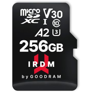 Goodram IRDM microSDXC 256GB V30 UHS-I U3 ar adapteri