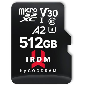 Goodram IRDM microSDXC 512GB V30 UHS-I U3 ar adapteri