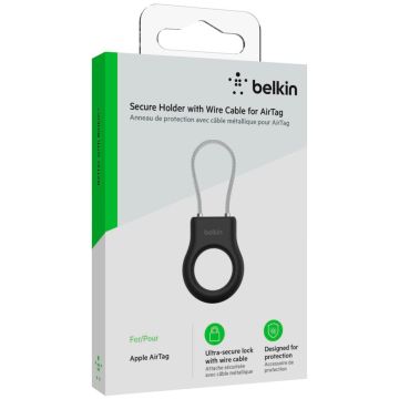 Belkin Secure Turētājs Stieples Cilpa Apple AirTag, Melna