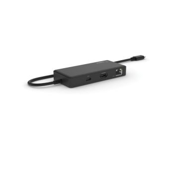 Belkin CONNECT USB-C 5-in-1 Ceļojumu Multiport Dokstacija, 2x USB-A, 1x USB-C, HDMI, SD/MicroSD