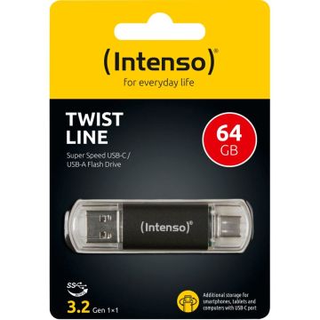 Intenso Twist Line USB-C 64GB USB zibatmiņas karte 3.2