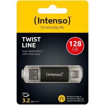 Intenso Twist Line USB-C 128GB USB 3.2 zibatmiņas karte