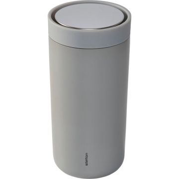 Stelton To Go Click termokrūze 0,4 l mīksta, gaiši pelēka