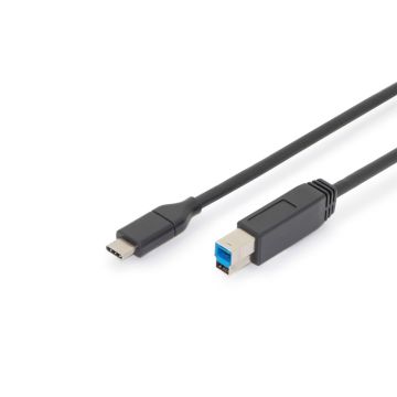 Digitus USB Type-C ar Gen2 Type-C kabeli uz B