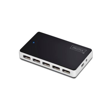 Digitus USB 2.0 centrmezgls, 10 porti