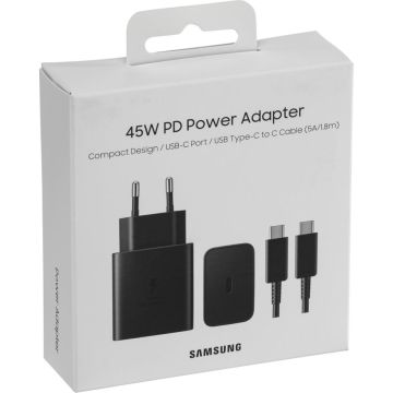 Samsung Quick lādētājs, 45W, USB-C, EP-T4510, melns