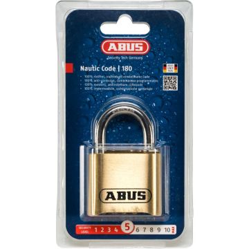 ABUS Kombinētā Piekaramā Slēdzene 180/IB50 50mm ar Koda Atslēgu 5. Drošības Līmenis