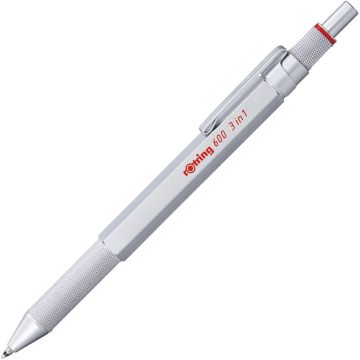 rotring 600 Multipen 3in1 sudraba pildspalva, lodīšu pildspalva, zils/arkans