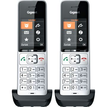 Gigaset COMFORT 500HX Duo Bezvadu Telefonu Komplekts, Sudraba/Melns