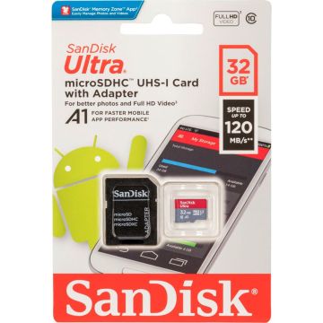 SanDisk Ultra microSDHC A1 32GB 120MB/s Adapt.SDSQUA4-032G-GN6MA