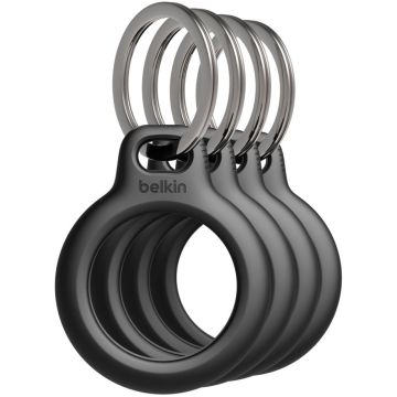 Belkin atslēgu piekariņš Apple AirTag, melns 4 gab.
