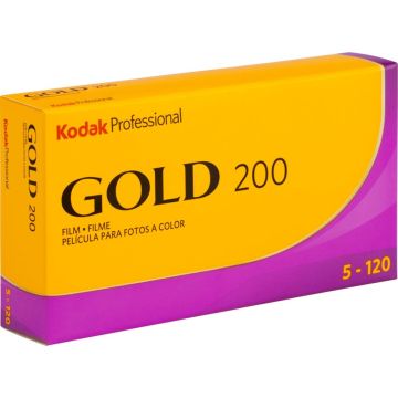 Kodak Gold prof. 200 120 formāta filma 5 gab.