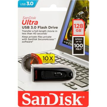 SanDisk Ultra USB 3.0 128GB līdz 100MB/s SDCZ48-128G-U46