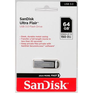 SanDisk Cruzer Ultra Flair 64GB USB 3.0 150MB/s SDCZ73-064G-G46