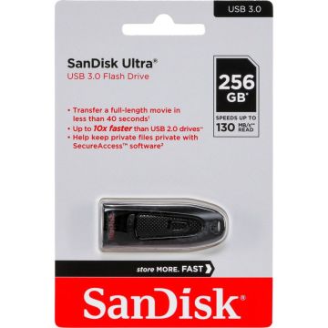 SanDisk Ultra USB 3.0 256GB līdz 100MB/s SDCZ48-256G-U46