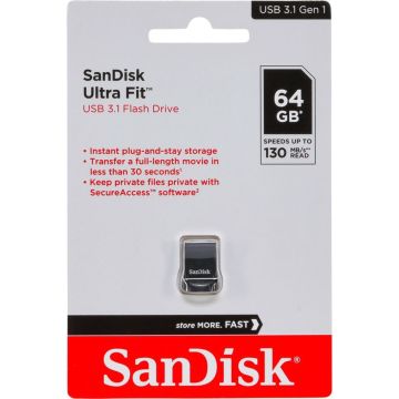 SanDisk Cruzer Ultra Fit 64GB USB 3.1 SDCZ430-064G-G46