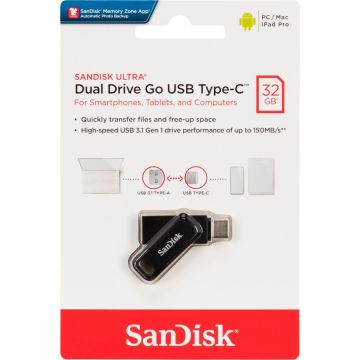 SanDisk Ultra Dual Drive Go 32GB USB Type C zibatmiņa SDDDC3-032G-G46