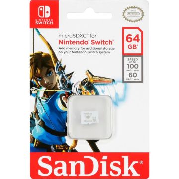 SanDisk MicroSDXC 100MB 64GB Nintendo SDSQXAT-064G-GNCZN