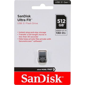 SanDisk Cruzer Ultra Fit 512GB USB 3.1 SDCZ430-512G-G46