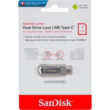 SanDisk Ultra Dual Drive Luxe 1TB USB USB-C SDDDC4-1T00-G46