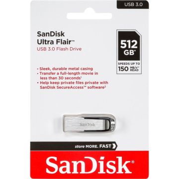 SanDisk Cruzer Ultra Flair 512GB USB 3.0 150MB/s SDCZ73-512G-G46