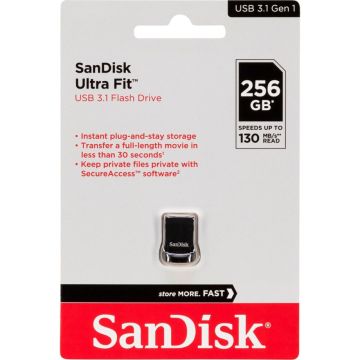 SanDisk Cruzer Ultra Fit 256GB USB 3.1 SDCZ430-256G-G46